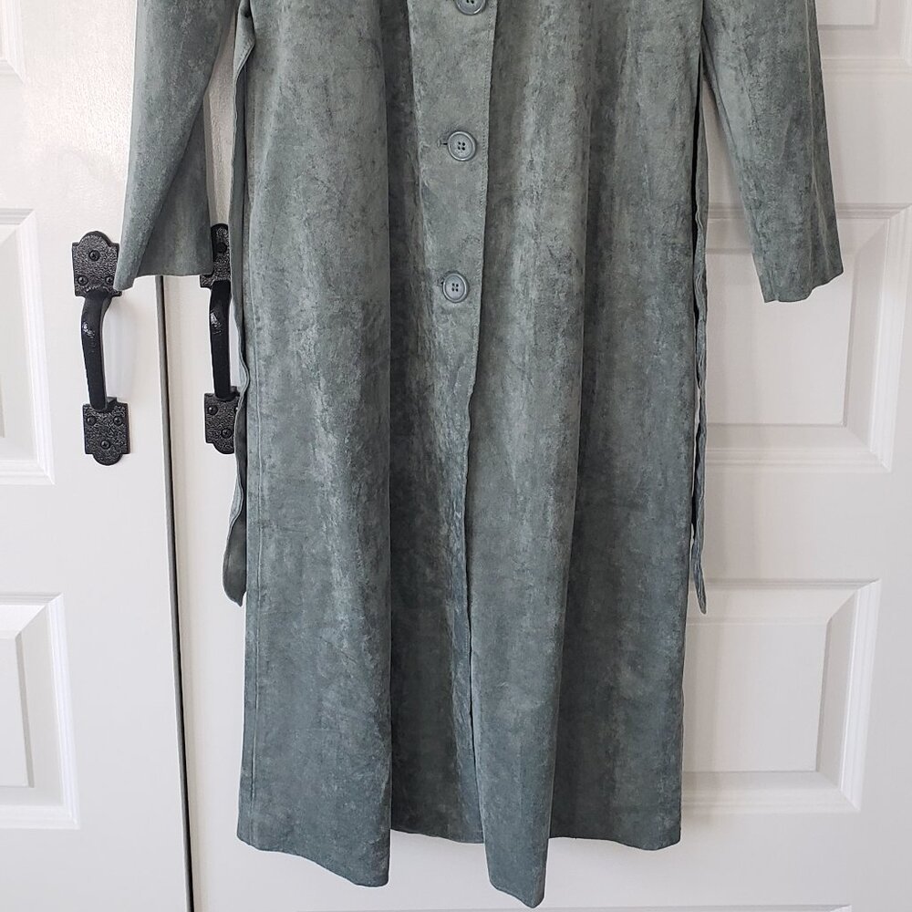 NWT: Blank NYC Vegan Suede Trench Size Small - Picture 7 of 10